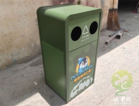 南昌海洋公園海洋主題UV打印不銹鋼垃圾桶定制案例